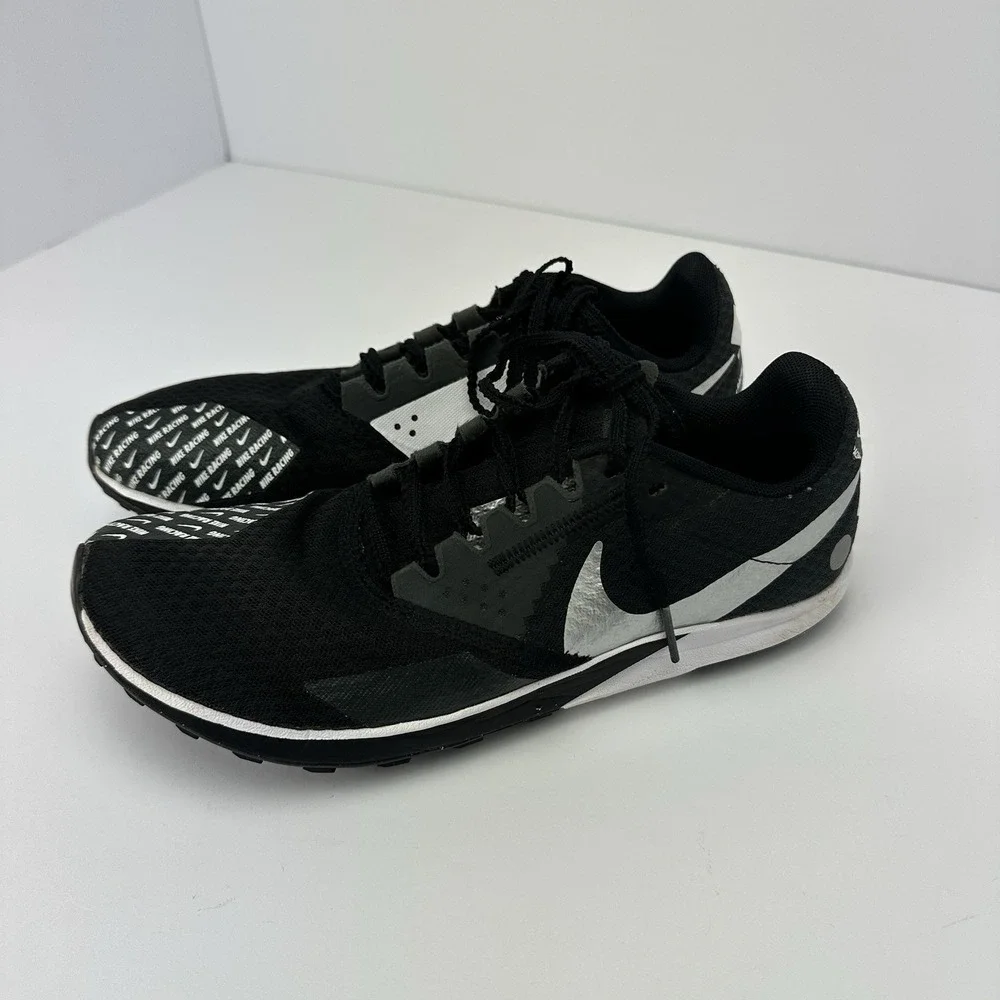Nike Zoom Rival Waffle 6 Low Black Metallic Silver - DX7998-001 Sz:6 - Picture 3 of 9